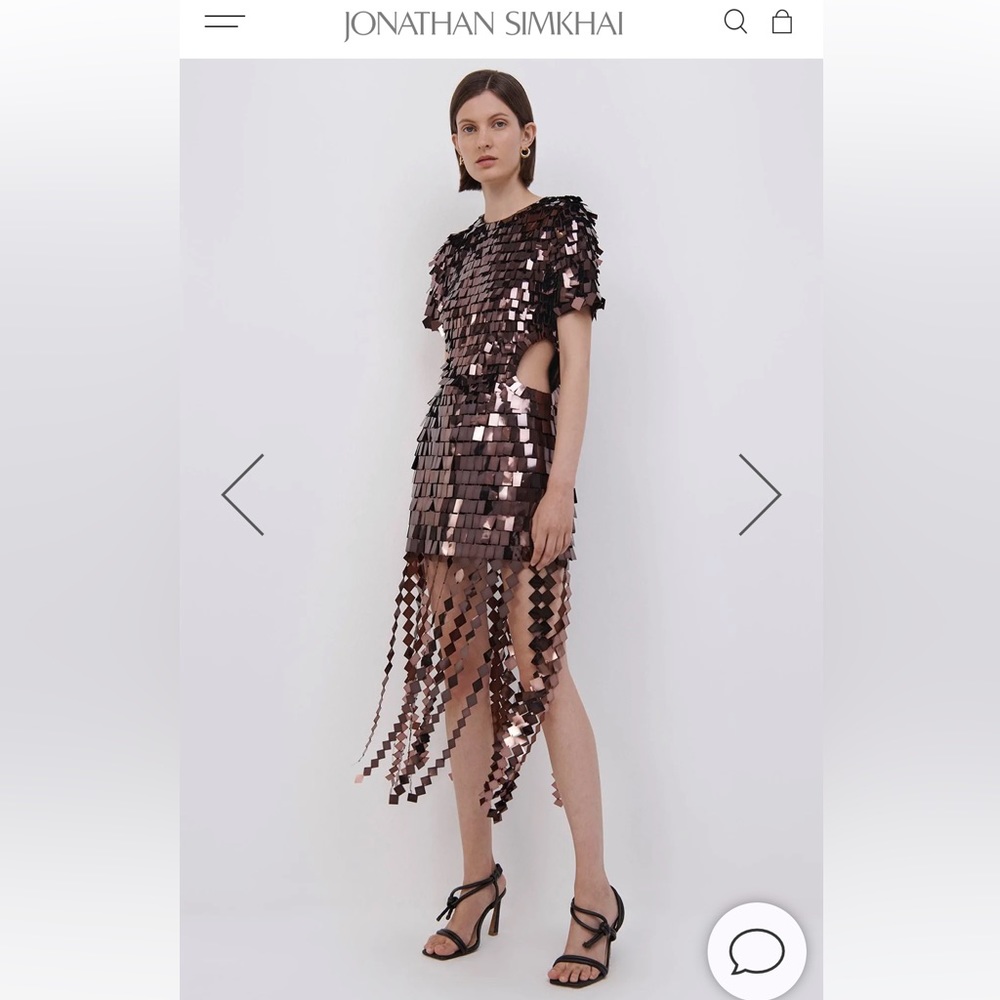 Jonathan Simkhai Jillian Sequin Midi Dress Size 4